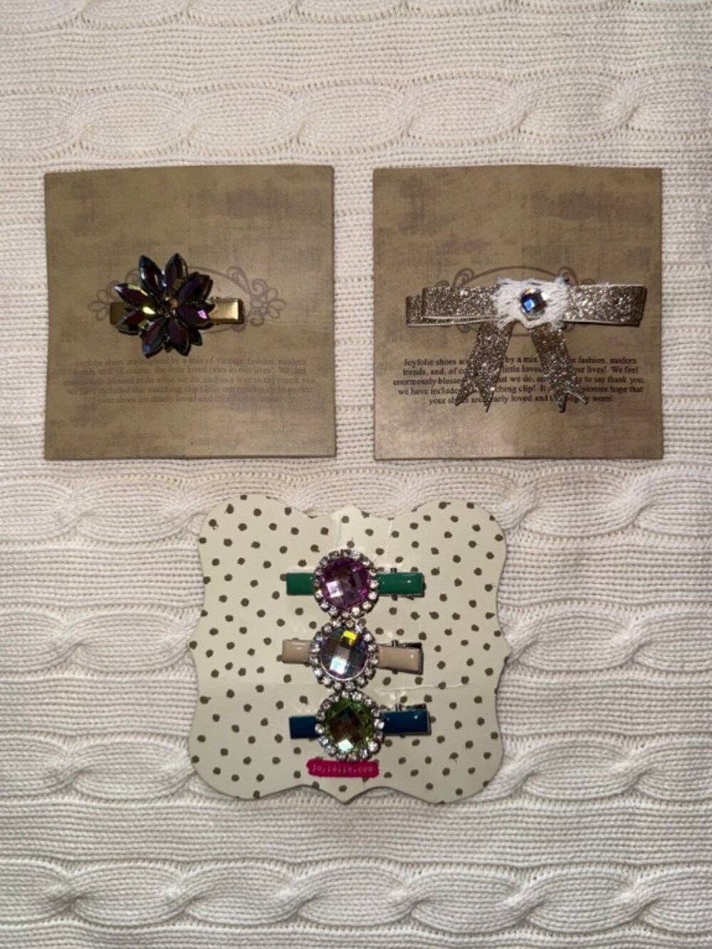 NWT Lot of 5 Joyfolie Hair clips